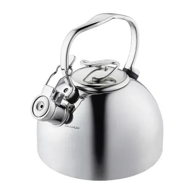 Circulon Enamel On Steel 2-qt. Whistling Induction Tea Kettle With Flip-up Spout In Silver