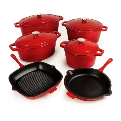 Berghoff Neo Cast Iron 10-pc. Cookware Set In Red