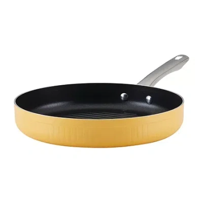 Farberware Style 11.25" Non-stick Deep Grill Pan In Yellow