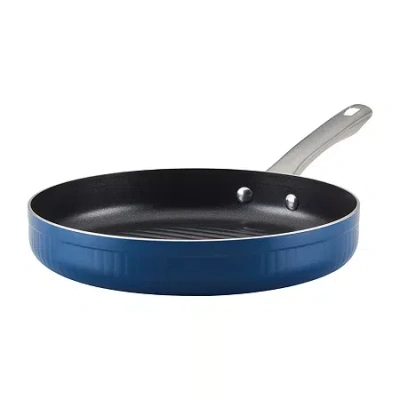 Farberware Style 11.25" Non-stick Deep Grill Pan In Blue