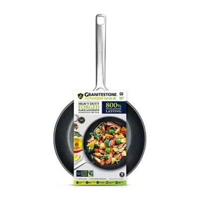 Granitestone Armor Max Hard Anodized Ultra Durable 10" Frying Pan In Black