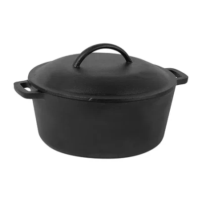Commercial Chef 5 Quart Cast Iron Dutch Oven In Black