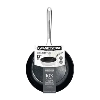 Granitestone Charleston Collection Hammered 12' Non-stick Frying Pan In White