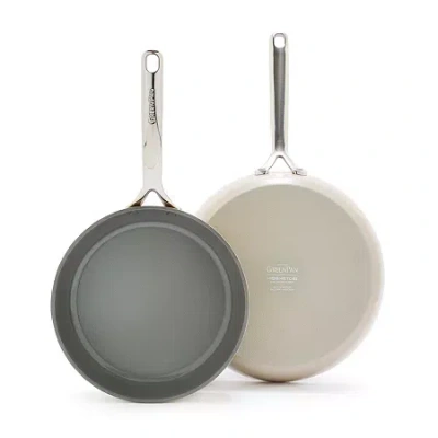 Green Pan Greenpan Gp5 Cearmic Non-stick 2-pc. Frypan Set In Sand