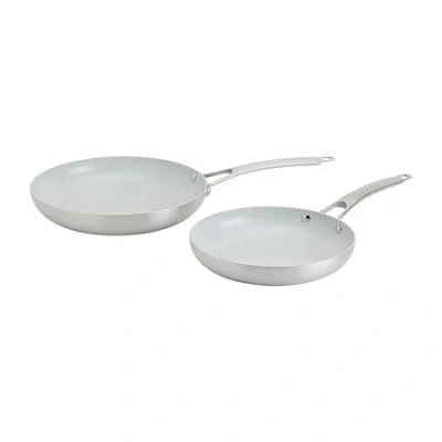 Smart Planet 2-pc. Non-stick Skillet Set In Silver
