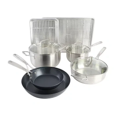 Babish Stainless Steel 12-pc. Cookware Set In Silver
