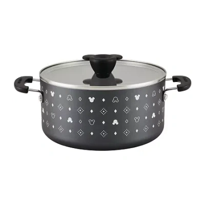 Farberware Disney Monochrome Ceramic 5.5-qt. Non-stick Stockpot With Lid In Black