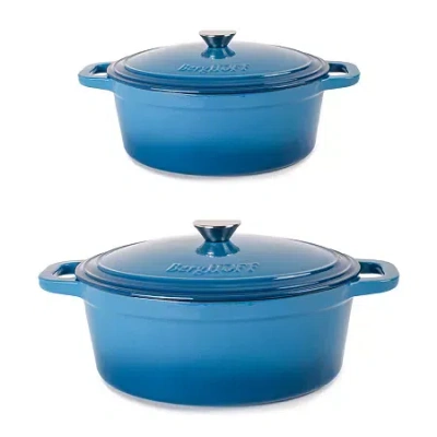 Berghoff Neo Cast Iron 4-pc. Dutch Oven Set In Blue