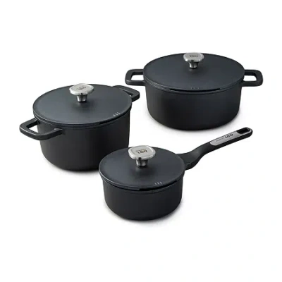 Berghoff Leo Phantom Cearmic Non-stick 6-pc. Cookware Set In Black