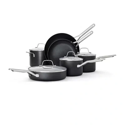 Calphalon Hard Anodized 10-pc. Cookware Set In Black