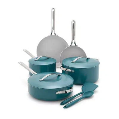 Green Pan Greenpan Nova Ceramic Non-stick 10-pc. Cookware Set In Blue
