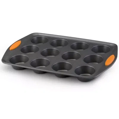 Rachael Ray Inyum-oin Muffin & Cupcake Pan In Black