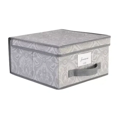 Kennedy International Gray Patterned Storage Box In Gray
