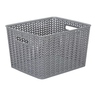 Kennedy International Gray Weave Storage Box In Gray