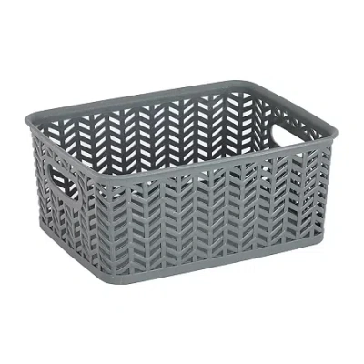 Kennedy International 8" X 10" Weave Storage Box In Gray
