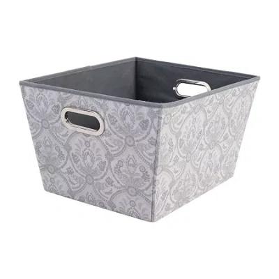 Kennedy International Gray Fabric Storage Box In Gray