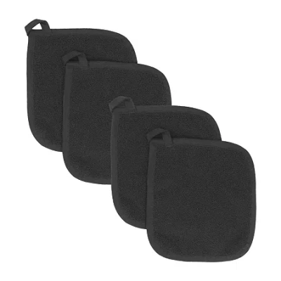 Ritz Terry 4-pc. Pot Holder Set In Black