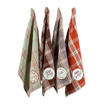 Design Imports Gathered Together 4-pc. Dish Cloth In Multi