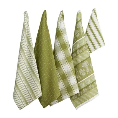 Design Imports 5-pc. Dish Cloth Set In Green