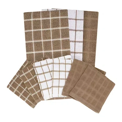 Ritz 9-pc. Kitchen Towel + Dish Cloth Set In Brown