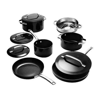 Gotham Steel Modern Collection 11-pc. Cookware Set In Black