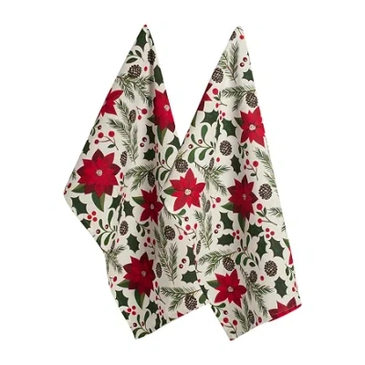 Design Imports Woodland Christmas 2-pc. Dish Cloth Set In Multi