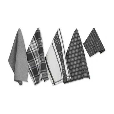 Design Imports 5-pc. Dish Cloth Set In Gray