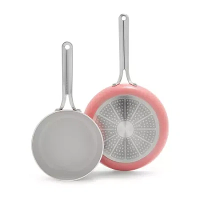 Green Pan Greenpan Nova Ceramic Non-stick 2-pc. Frying Pan Set In Pink