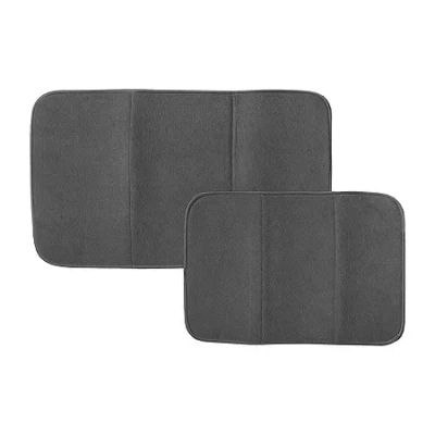 T-fal 2-pc. Dish Dry Mat Set In Gray