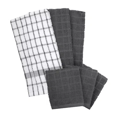 Ritz Terry 6-pc. Towel + Dish Cloth Set In Gray