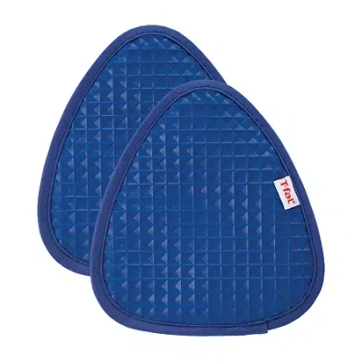 T-fal Silicone Waffle 2-pc. Pot Holder Set In Blue
