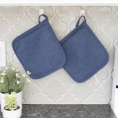 Ritz Pocket Mitt 2-pc. Pot Holder Set In Blue