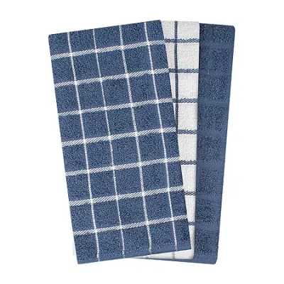 Ritz Terry Check 3-pc. Kitchen Towel Set In Blue