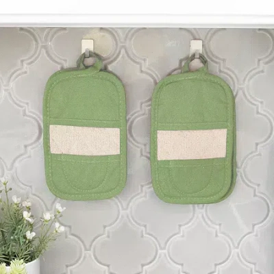 Ritz Mitz Graphite 4-pc. Pot Holder Set In Green