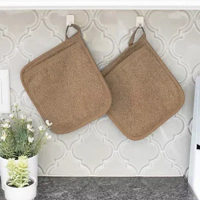 Ritz Pocket Mitt 2-pc. Pot Holder Set In Brown