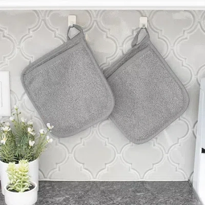 Ritz Pocket Mitt 2-pc. Pot Holder Set In Gray