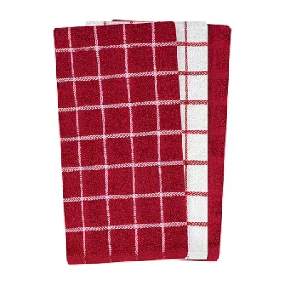 Ritz Terry Check 3-pc. Kitchen Towel Set In Red
