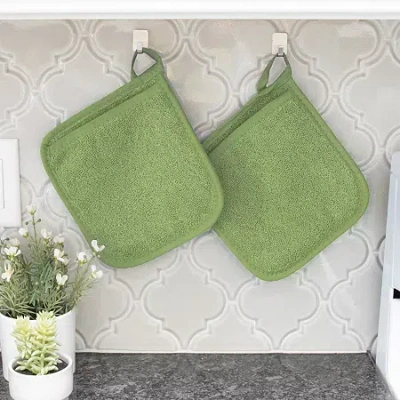 Ritz Pocket Mitt 2-pc. Pot Holder Set In Green