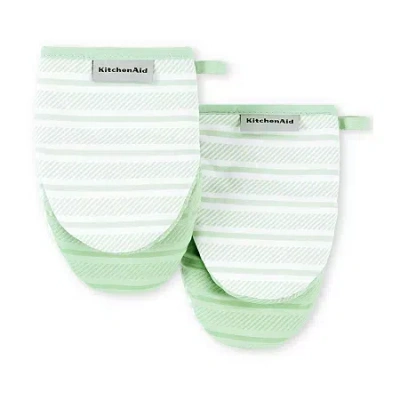 Kitchenaid Albany Mini 2-pc. Oven Mitt Set In Green