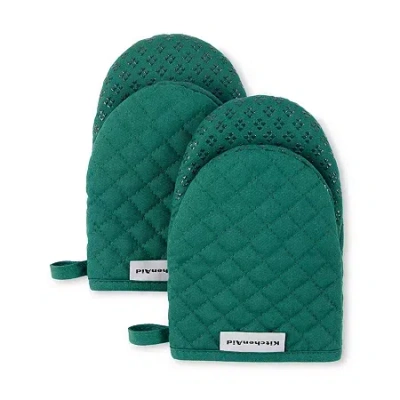 Kitchenaid Asteroid 2-pc. Mini Oven Mitt Set In Green