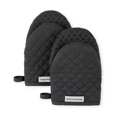 Kitchenaid Asteroid 2-pc. Mini Oven Mitt Set In Black