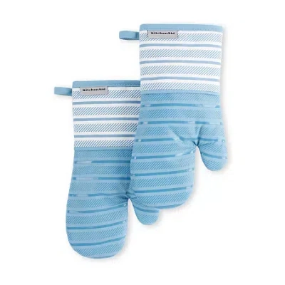 Kitchenaid Albany 2-pc. Oven Mitt Set In Blue