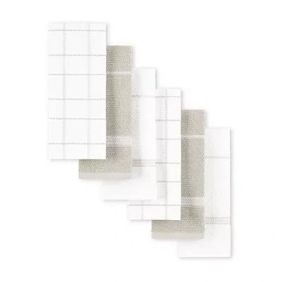 Martha Stewart Waffle Kitchen 6-pc. Kitchen Towel In Sand