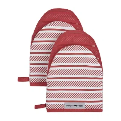 Kitchenaid Albany Mini 2-pc. Oven Mitt Set In Red