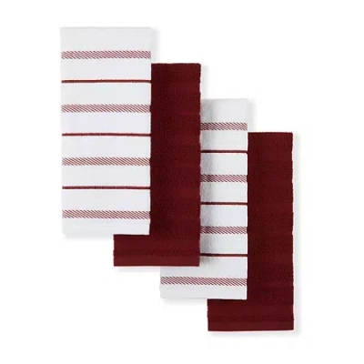 Kitchenaid Albany 4-pc. Kitchen Towel Set In Red