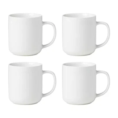 Oneida 24 Seven White 4-pc. Porcelain Mug Set In White