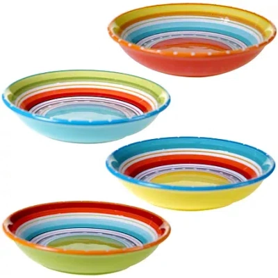 Certified International Mariachi Set Of 4 Pasta Bowls In Transparent