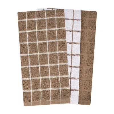Ritz Terry Check 3-pc. Kitchen Towel Set In Brown