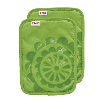 T-fal Silicone 2-pc. Pot Holder Set In Green