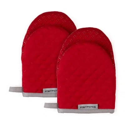 Kitchenaid Asteroid 2-pc. Mini Oven Mitt Set In Red